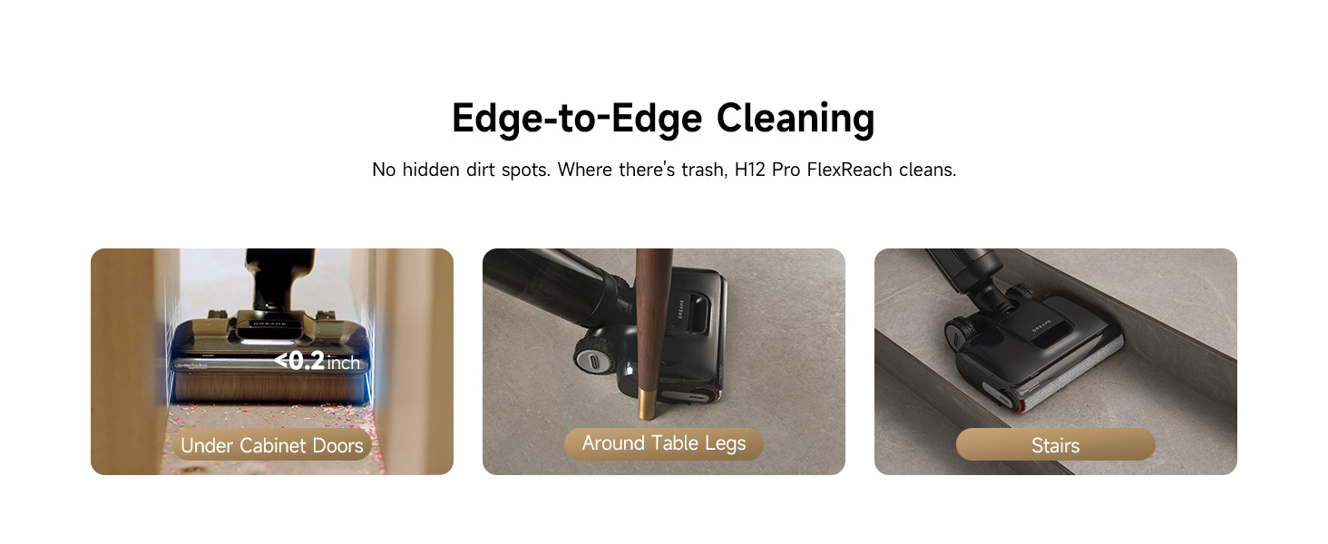 Edge Cleaning dreame H12 Pro FlexReach