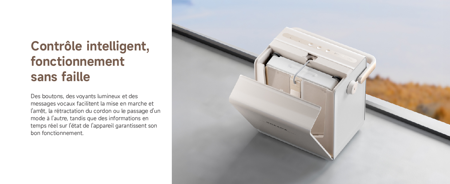 Plusieurs vues de produits d'un système d'appareil intelligent doté de composants magnétiques et d'un design intégré, affichées sur un fond blanc présentant différents angles et caractéristiques.