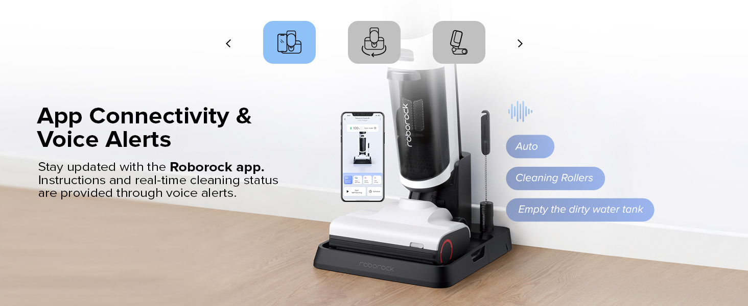 App control Wet dry vacuum cleaner and mop